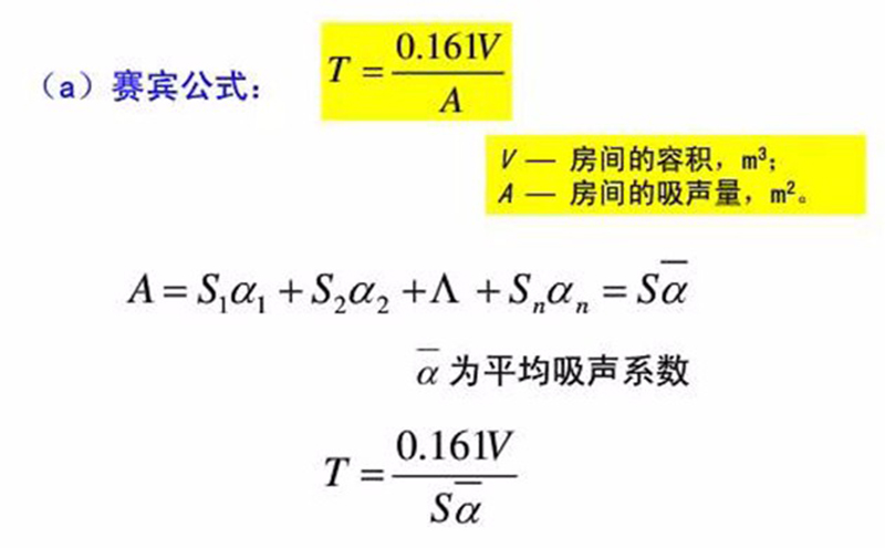 混響時間計算公式